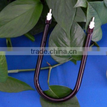 wine ruby quartz heating pipe, dark red quartz and silica heater