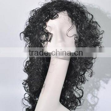Popular Long black kinky curls wig synthetic costume wig N267