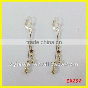 hot selling droop golden ball pretty earring for girls