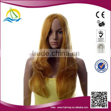 Wholesale price High Temperature Fiber fashion yellow anime wig