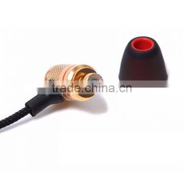 Wired stereo metal headphone fashion sports in-ear earphone mobile phone headphone with mic