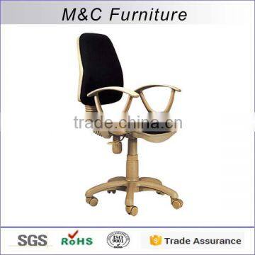 High quality low back black fabric chair for office