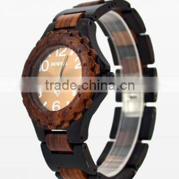 2016 High Quality Quartz Mens Wood Watch Wooden Watch Waterproof Wrist Watch