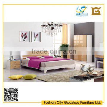 modern simple design high gloss bedroom set furniture with uv panel