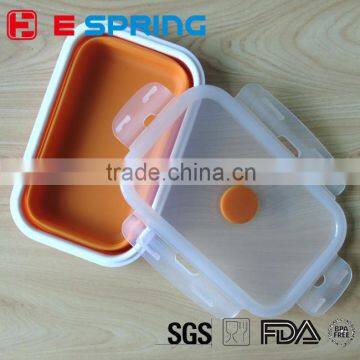 Eco-freindly Foldable Lunch Box Silicone Storage Containers