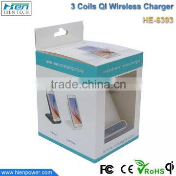 3 Coil For All Phones Charging Qi Wireless Charger Stand photo-6