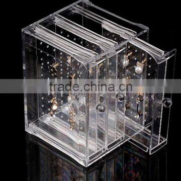 high clear stand style 3 drawers customized acrylic display rack wholesale