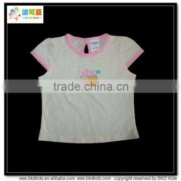 BKD blank white summer baby top clothes