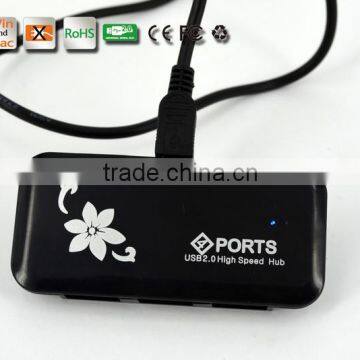 New!!!Portable Slim Shape Low Cost USB2.0 Hub High Speed 4 Ports USB Hub for PC and Laptop photo-4