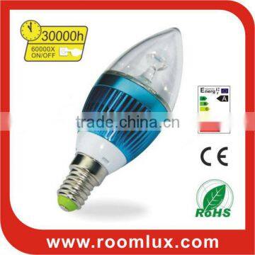 hot sale E27/E14 LED candle bulb light 3W Dia35X103mm