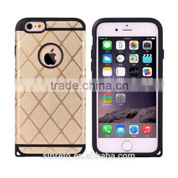 2016 New fashion gold Armor Dot Hole Hollow phone back cover case for Apple iPhone 6/6s