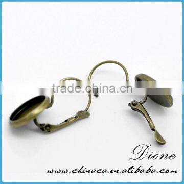 Hot Sell 2015 Fashion Earring Set Clips Bronze Earrings Findings photo-6