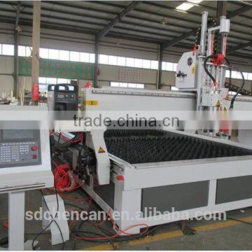 6m lengh Cutting copper/iron/galvan Plasma Machine with spindle do wood work and rotary device do metal tube cut