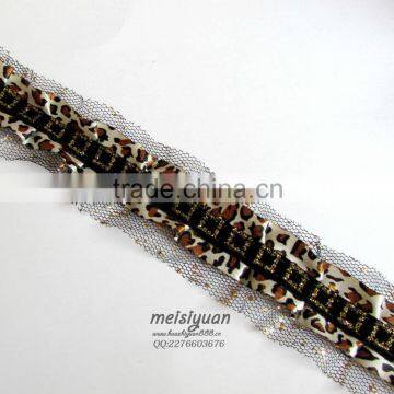 animal printed ribbon tulle festival decoration trim