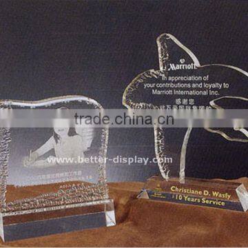 custom clear acrylic new design crystal trophy award