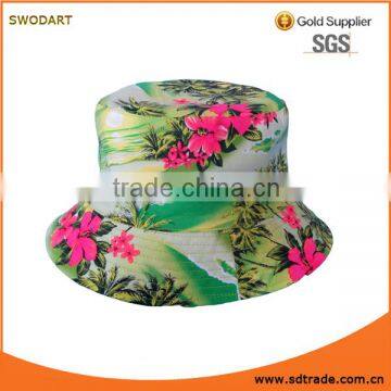 Hot colorful fishing cotton women flowers bucket hats