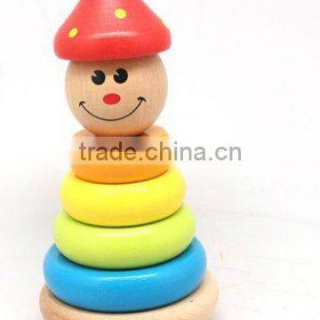 Hot sale item --- wooden rock-a-stack, rainbow tower