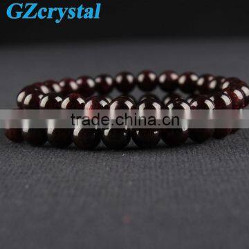 Fashionable round natural garnet genuine stone bracelet