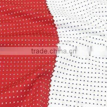 moisure absorbent fabric 95% Polyester and 5% Spandex 2-tone Dots Jacquard Jersey Fabric