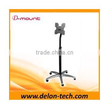 Aluminum 32inch movable LCD TV Cart LED Trolley Floor stand