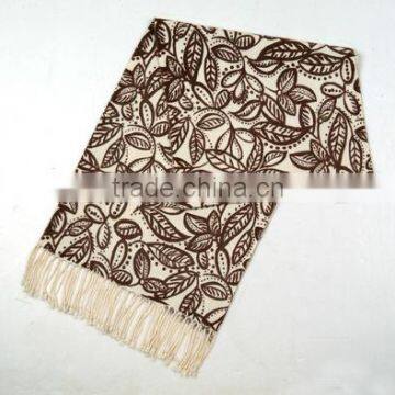 Silk Brushed Scarf with tassels, Winter Scarf