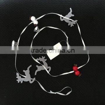 Christmas garland with elk and bell on tree decoration hanging ornaments xmas gifts for tree