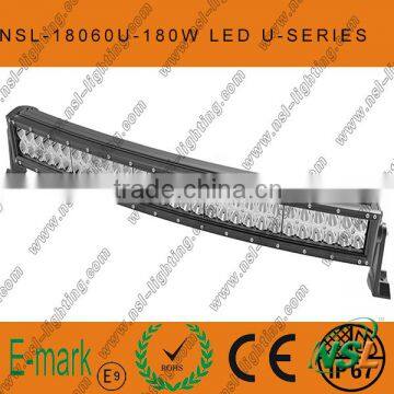 180w led curved off road light bar, 30inch O sram led curved light bar, 60pcs*3 led light bar off road