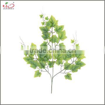 Cheap Factory Wholesale Fabric Decorative Artificial Green Grape Branches and Leaves/leaf photo-2