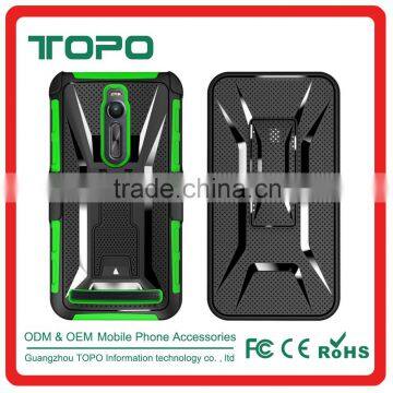 Shockproof Robot 3 in 1tpu pc Silicon Phone Cover Phone Case Accessories Wholesale With Holster Clip for ASUS Zenfone2 photo-3