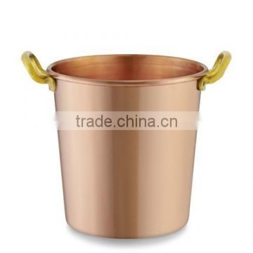 Pure 100% Copper Wine Ice Bucket Brass handle