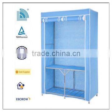 Portable Wardrobe Clothes Organizer Closet - Blue