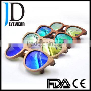 men women polarized fashion design wooden sun glasses with logo