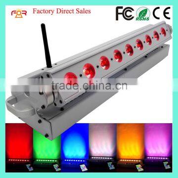 Uplighting Rechargeable Wifi Phone IOS Android App Wireless Battery Wall Washer 6in1 RGBWAUV 9*18w LED Stage Light