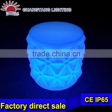 PE plastic colorfully rechargable battery round tea table
