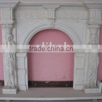 stone carving fireplace mantel