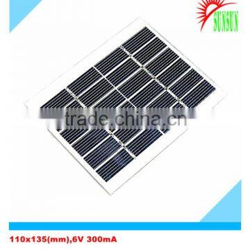 PET laminated 110x135 6V 300mA epoxy resin solar panel