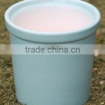 Light Blue Round Ceramic Pot