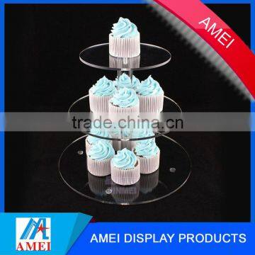 2013 hot custom 5 TIER CIRCLE ACRYLIC CUPCAKE PARTY WEDDING CAKE STAND manufacturer