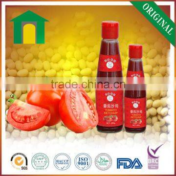 China supplier factory sweet tomato paste with glass bottle 280g for dubai