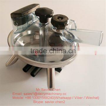 Dairy Farm Milking Cluster Parts , 240cc Milking Collector Steel Base