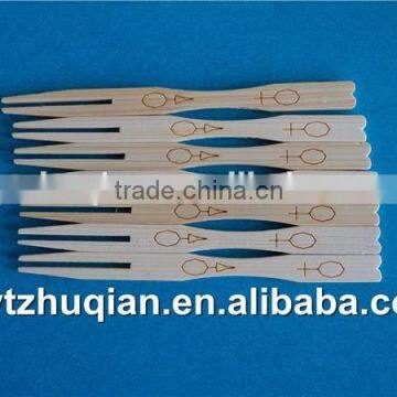 Custom Disposable Mini Bamboo Fruit Fork Spoon With LOGO