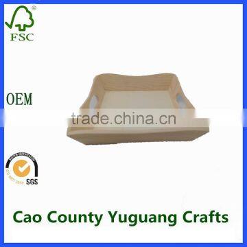 Small Unfinished Wood Trays Mini Wooden Serving Trays With Handles photo-2