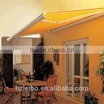 Electric folding arm awning