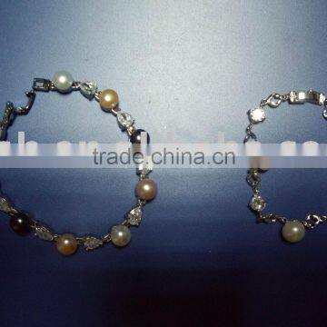 colorful cultured freshwater pearl bracelet