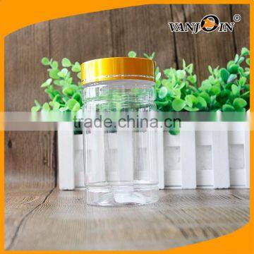 300ml PET Clear Plastic Health Care Pill Bottle With Golden Screw Lids photo-2