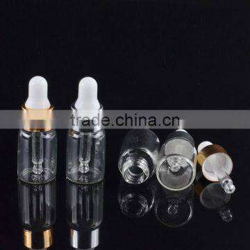 MUB Wholesale 5ml Essential Oil Glass Bottle With Glass Dropper &Silver Gold Cap photo-4
