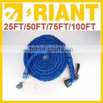 2014 Top quality fabric flat garden flexible water hose with hand sprayer