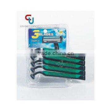 4pc triple blades disposable shaving razor