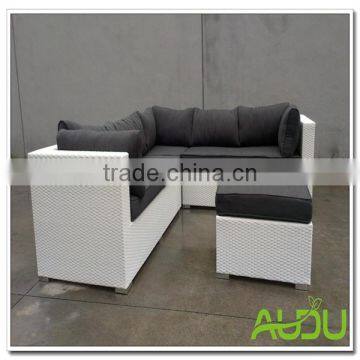 Audu 4 Pieces Resin Wicker Loungest White Aluminium Outdoor Sofa photo-4