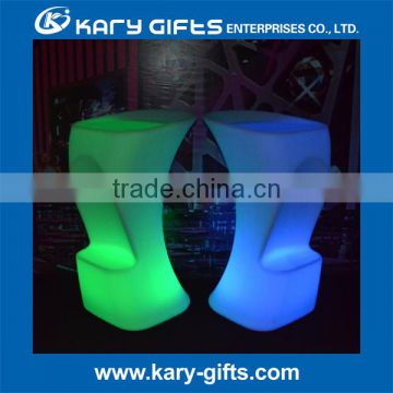 Lady seat led cocktail stool light up high bar stools